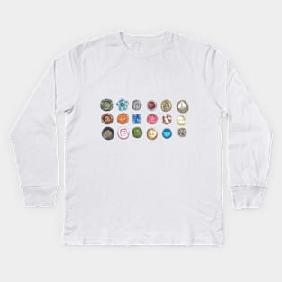 Collection of buttons Kids Long Sleeve T-Shirt